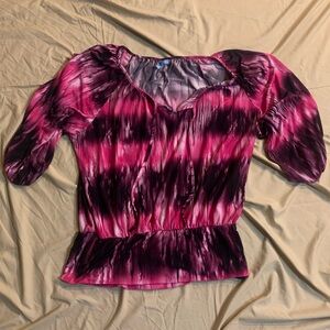 B-Slim Pink + Purple Blouse